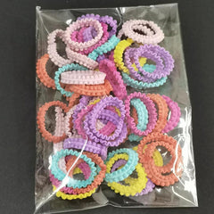50pcs Small Candy Hair Tie Braid Ponytail Hair Accessories for Girls Kids Women