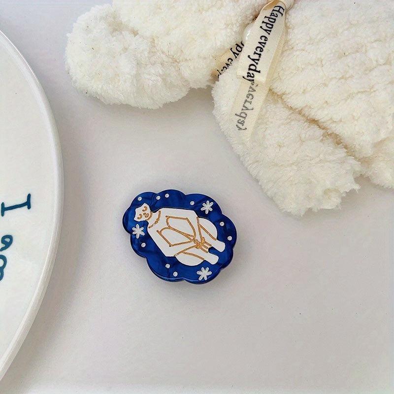 Mermaid Sea Pattern Hair Claw Sweet Ponytail Holder For Women Girls