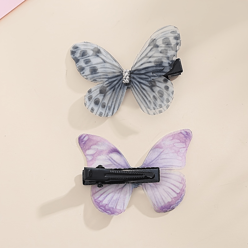 10pcs Butterfly Hair Clip Barrette Hair Slides Clip Non Slip Hair Decoration