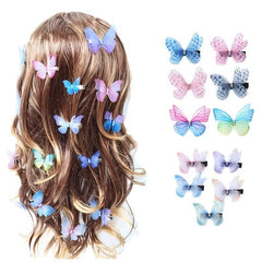 10pcs Butterfly Hair Clip Barrette Hair Slides Clip Non Slip Hair Decoration