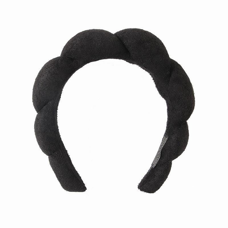 7pcs Soft Hair Accessories For Spa Puffy Headband Comfy Scrunchies Wristband
