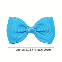 20pcs Baby Girl Bow Hair Clip Solid Bowknot Duck Billed Side Hair Accessories