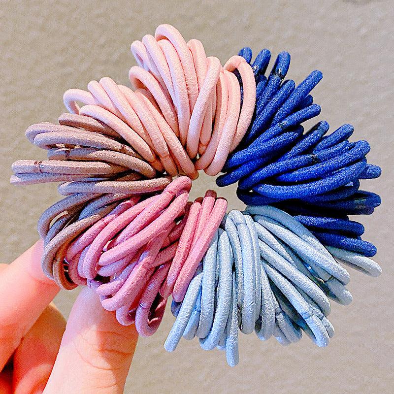 100pcs Rubber Band Ponytail Hair Rope Hair Accessories For Women Girls