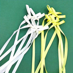 4 Pcs Braided Hair Ribbons Bow Hair Clip Ponytails Streamers