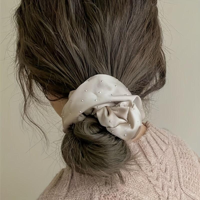 5Pcs Set Solid Scrunchie Hair Ties Elastic Headwear Ponytail Holders