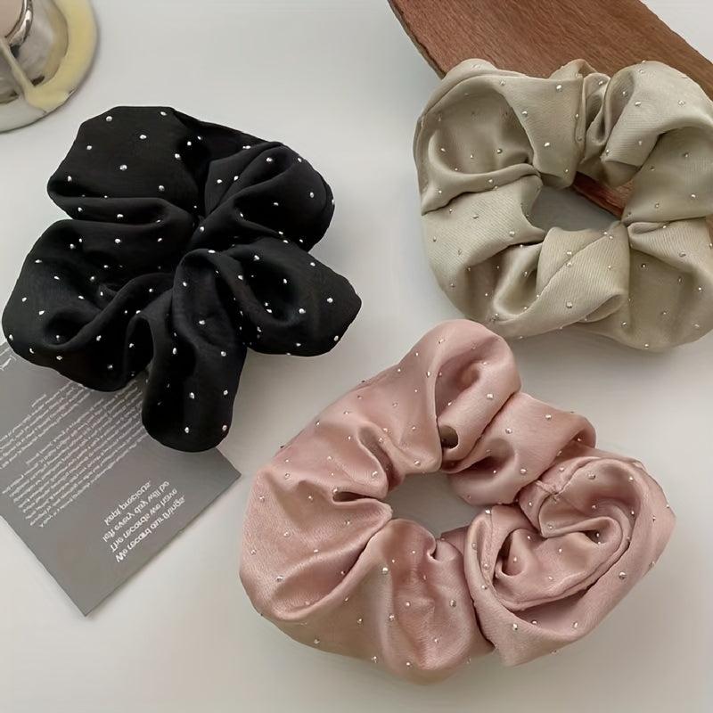 5Pcs Set Solid Scrunchie Hair Ties Elastic Headwear Ponytail Holders