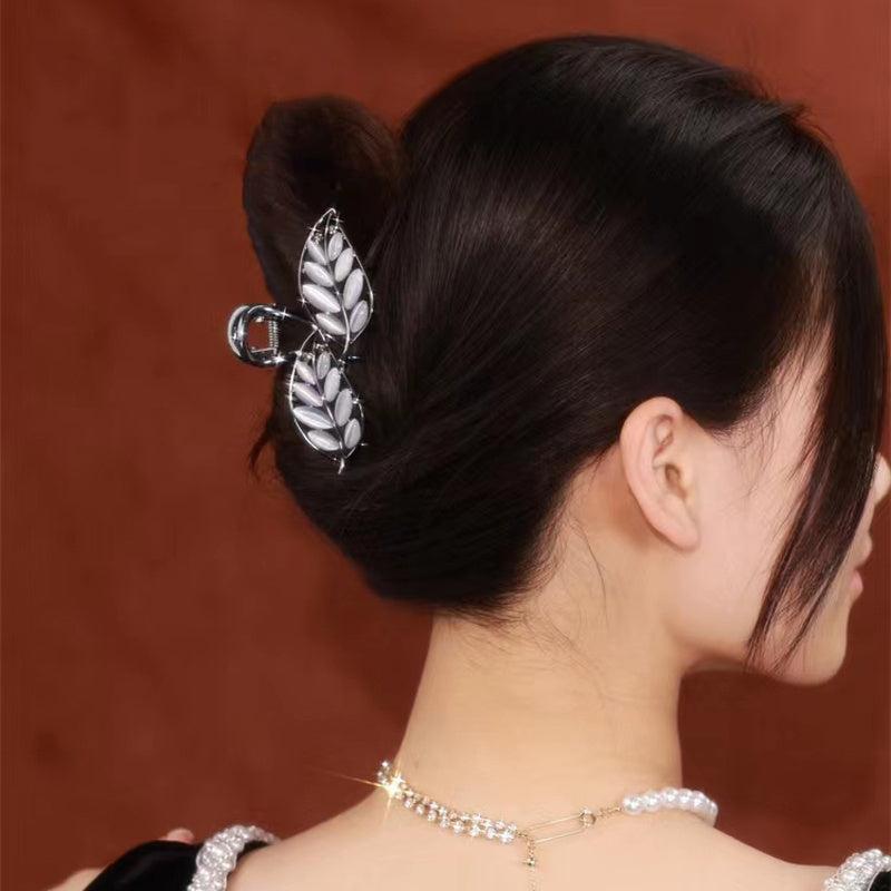 Opal Leaf Hair Claw for Women