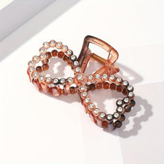 Vintage Rhinestone Hair Claw Transparent Shark Claw Hair Accessory