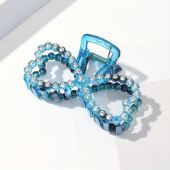Vintage Rhinestone Hair Claw Transparent Shark Claw Hair Accessory