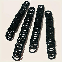100pcs Non Slip Hair Tie Ponytail Holder Elastic Hair Accessory