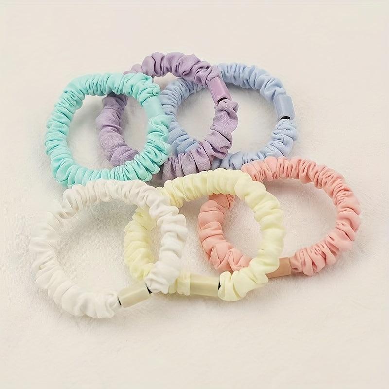 Skinny Scrunchies Soft Elastic Set for Women Girls Hair Accessories
