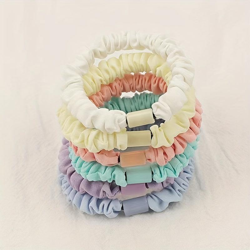 Skinny Scrunchies Soft Elastic Set for Women Girls Hair Accessories