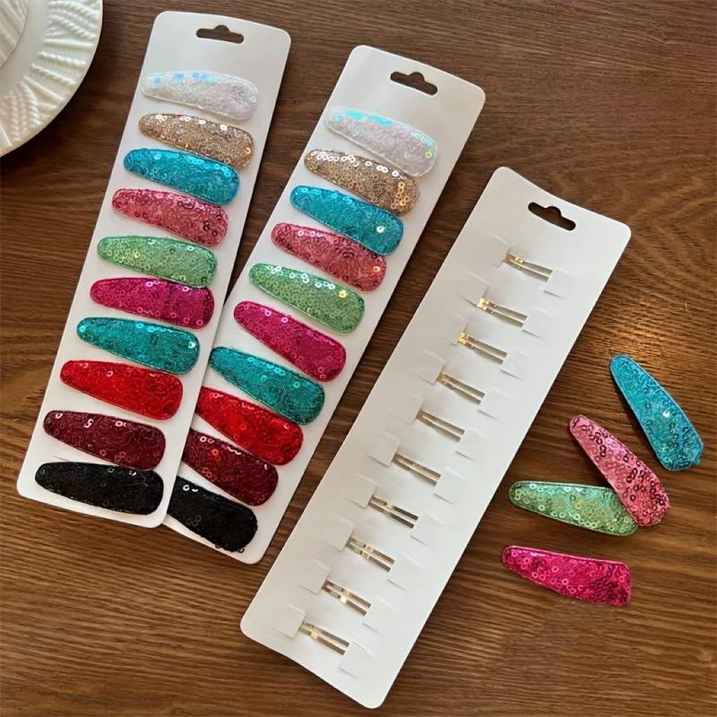 Sequin Snap Glitter Hair Clip for Women Girls Baby Sweet Hair Clip