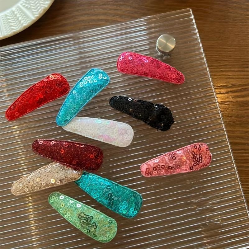 Sequin Snap Glitter Hair Clip for Women Girls Baby Sweet Hair Clip