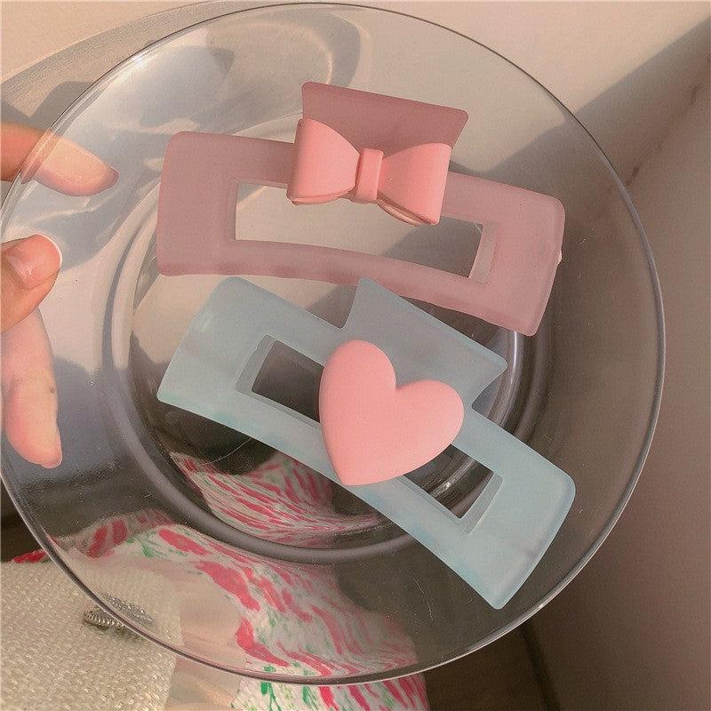 Pink Heart Hair Clip Hairpin Accessories