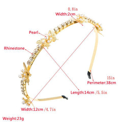 Pearl Rhinestone Headband Hair Hoop Hair Accessories