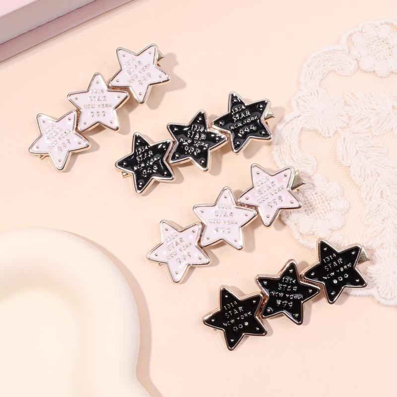 4pcs Sweet Star Hair Clip for Women Girls