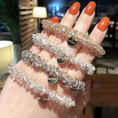 Crystal Beaded Hair Tie Rhinestone Glitter Hair Rope Ponytail Holder