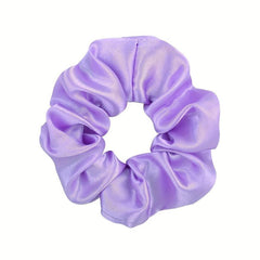 6pc Large Satin Scrunchie Hair Tie Solid Silky Hair Rope Female Hair Accessories