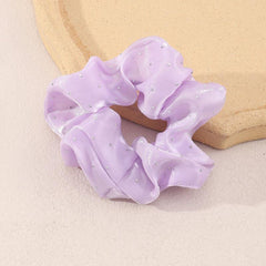 French Vintage Glitter Rhinestone Satin Hair Scrunchies For Women Girls
