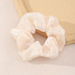 French Vintage Glitter Rhinestone Satin Hair Scrunchies For Women Girls
