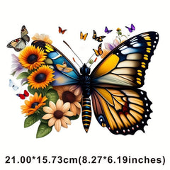 Sunflower Butterfly Iron on Stickers DIY Clothing Accessories