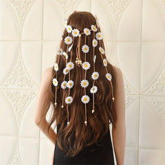 Sun Flower Hairband Daisy Garland Seaside Vacation Hair Accessories