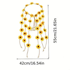 Sun Flower Hairband Daisy Garland Seaside Vacation Hair Accessories
