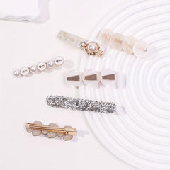 6pcs Pearl Flower Hair Clips Bobby Pin Hair Slides Non Slip Hair Decoration