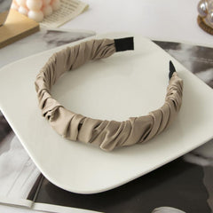 Colorful Ruched Headband Wide Hard Headbands Makeup Hair Band