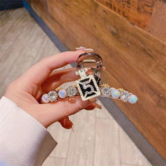 Acrylic Faux Pearl Rhinestone Hair Claw Large Shark Claw Back Head Hair Jewelry