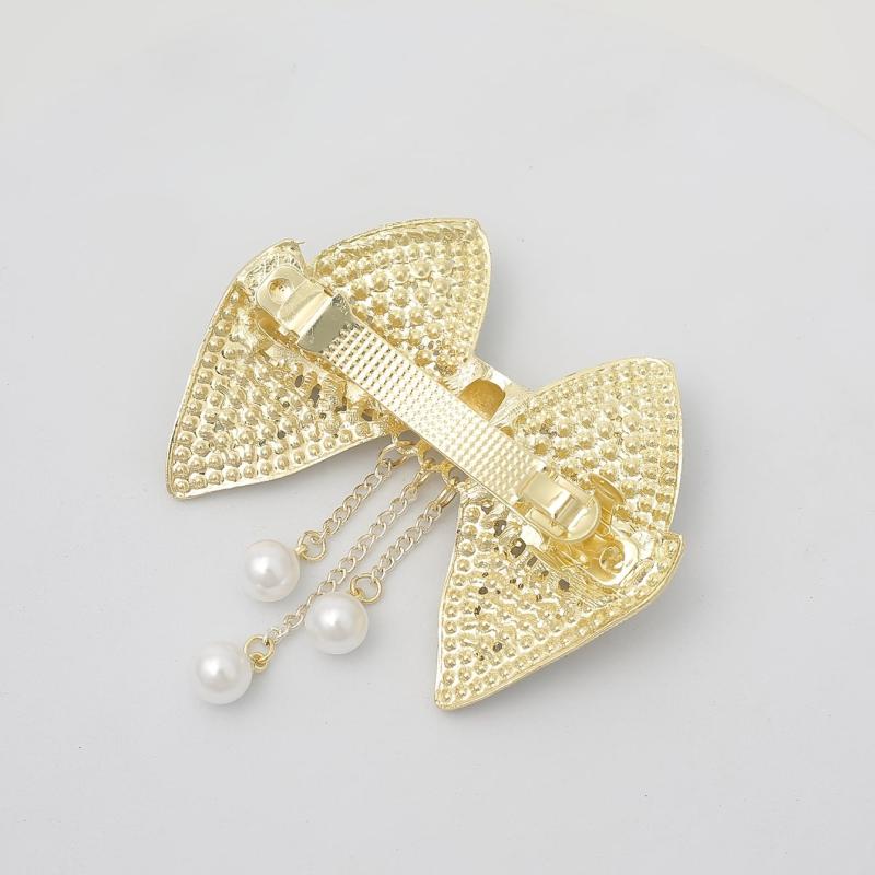 Bowknot Hair Clip with Pendant Head Jewelry for Women
