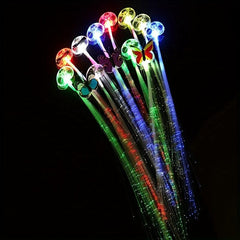 LED Glitter Hair Clip Colorful Butterfly Braid Prom Glow Accessories
