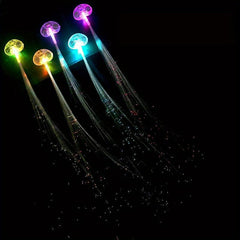 LED Glitter Hair Clip Colorful Butterfly Braid Prom Glow Accessories