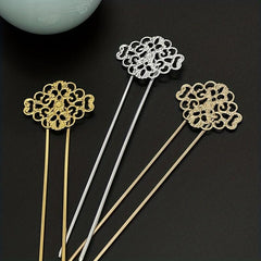 Auspicious Cloud Hair Pin Retro Hair Stick Metal Hair Bun Maker