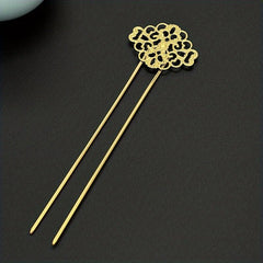 Auspicious Cloud Hair Pin Retro Hair Stick Metal Hair Bun Maker
