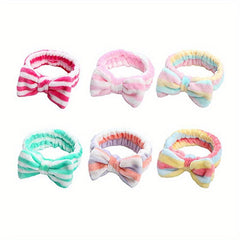 3pcs Leopard Bow Headband for Face Wash Spa Hair Band