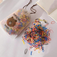 Colorful Small Elastic Hair Bands Ponytail Holder Rubber Bands Headband