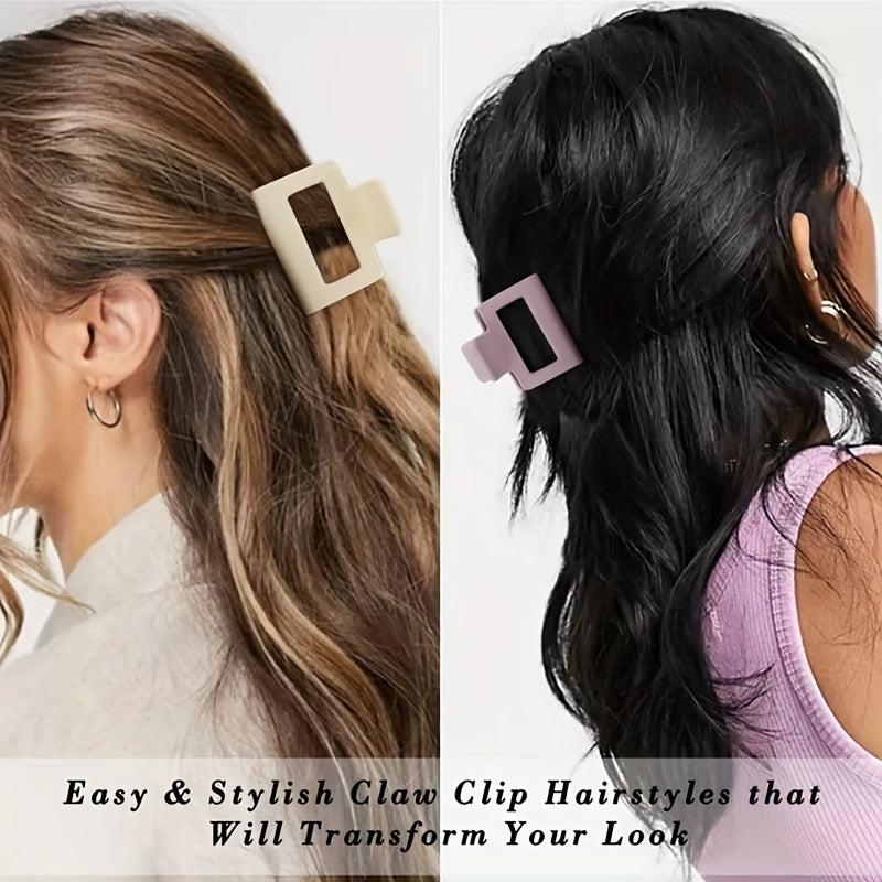 4pcs Matte Hair Claw Clips Strong Hold Grip Hair Jaw Clip For Thick Hair