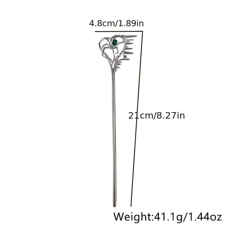 Silvery Hair Sticks Snake Faux Pearl Branch Hair Sticks