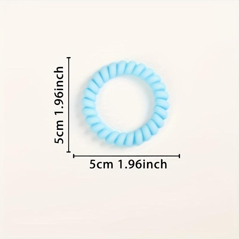 6pcs Spiral Hair Tie Elastic Hair Ropes Women Head Ropes Daily Hair Accessories
