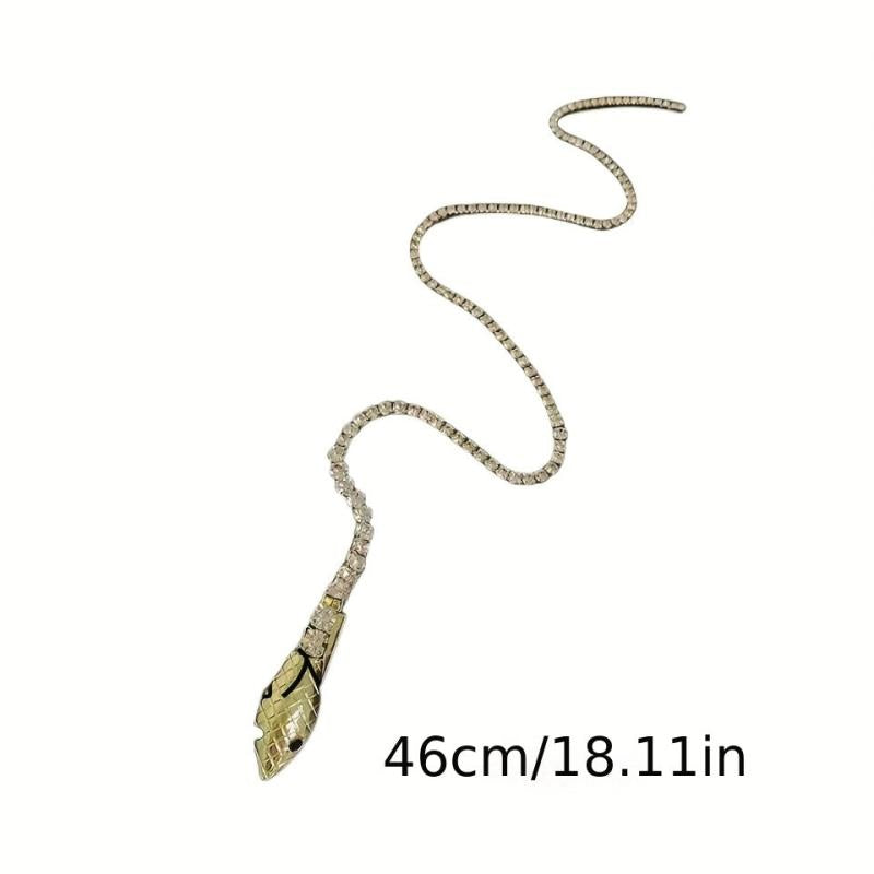 Rhinestone Beaded Chain Hair Clip Back Head Clip Ponytail Accessories