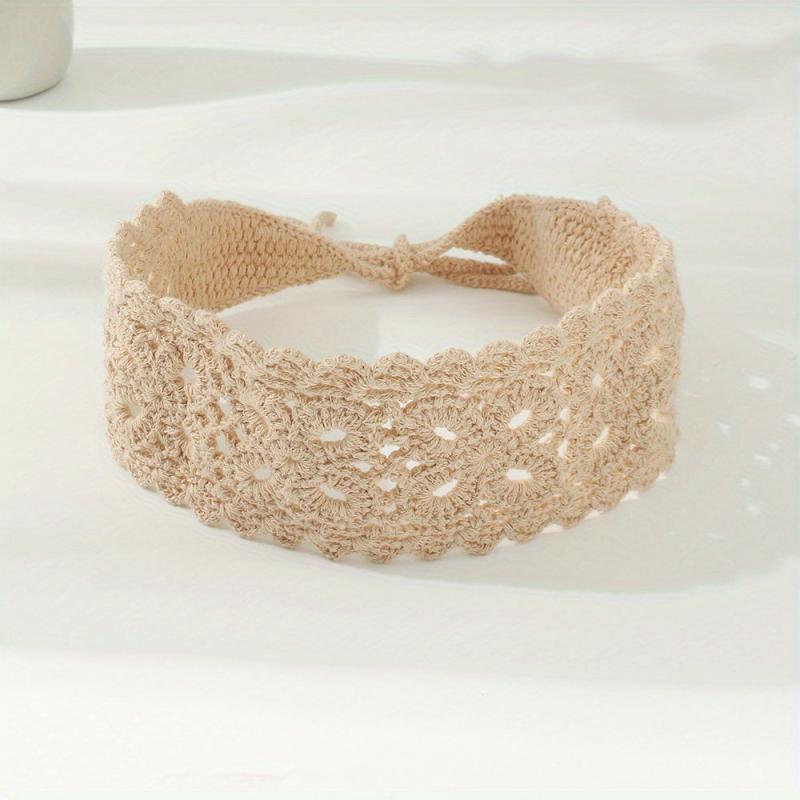 Retro Pastoral Style Knitting Headband Sweet And Mushroom Pattern Headband
