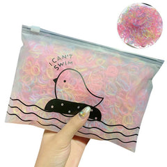 100pcs Colorful Girl Rubber Band Hair Scrunchies