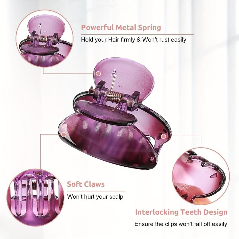 12pcs Small Acrylic Hair Claw Hair Accessories