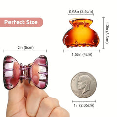 12pcs Small Acrylic Hair Claw Hair Accessories