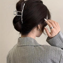 3pcs Alloy Hair Claw Wavy Hair Clip Nonslip Ponytail Holder Women Girls