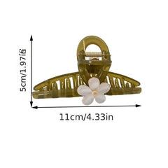 Cat Eye Stone Flower Hair Grab Clip Hair Claw Clip Hairpin