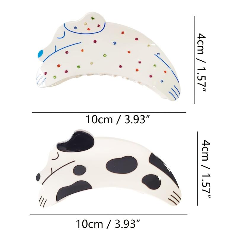 Cartoon Spotted Dog Hair Claw Banana Clip Hairgrip