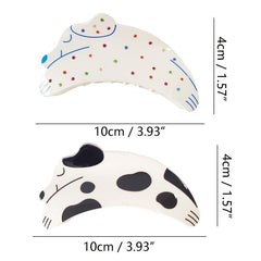 Cartoon Spotted Dog Hair Claw Banana Clip Hairgrip